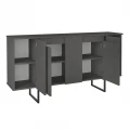 Μπουφές Orontes Megapap χρώμα ανθρακί 160x35,2x80εκ.