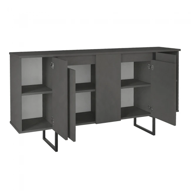 Μπουφές Orontes Megapap χρώμα ανθρακί 160x35,2x80εκ.