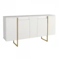 Μπουφές Orontes Megapap χρώμα λευκό - χρυσό 160x35,2x80εκ.
