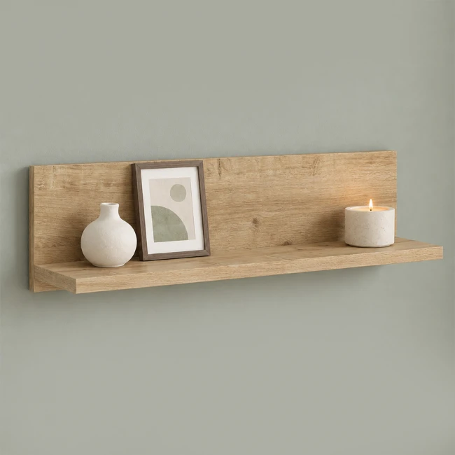 Ραφιέρα τοίχου Novella Megapap χρώμα sapphire oak 60x16,3x14,5εκ.