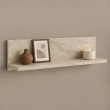 Ραφιέρα τοίχου Novella Megapap χρώμα travertine 60x16,3x14,5εκ.