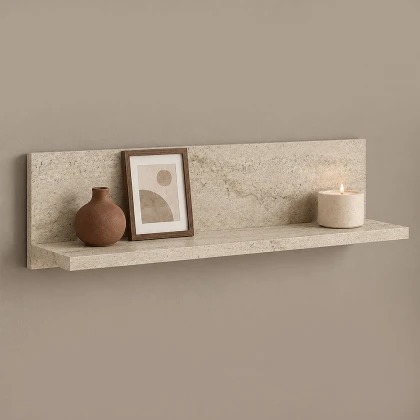 Ραφιέρα τοίχου Novella Megapap χρώμα travertine 60x16,3x14,5εκ.