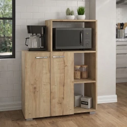 Έπιπλο κουζίνας για φουρνάκι Pars Megapap χρώμα sapphire oak 90x40x123εκ.