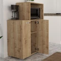 Έπιπλο κουζίνας για φουρνάκι Pars Megapap χρώμα sapphire oak 90x40x123εκ.