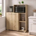 Έπιπλο κουζίνας για φουρνάκι Pars Megapap χρώμα sapphire oak 90x40x123εκ.