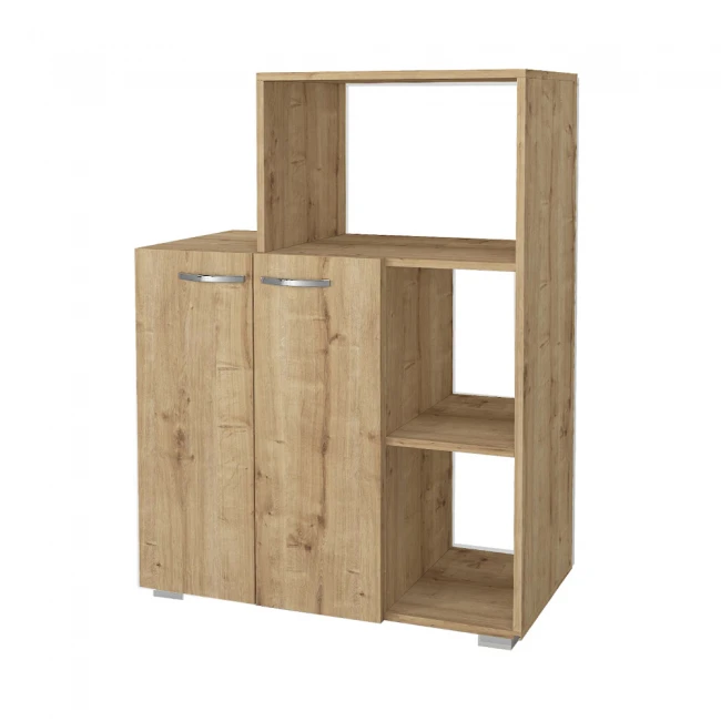 Έπιπλο κουζίνας για φουρνάκι Pars Megapap χρώμα sapphire oak 90x40x123εκ.