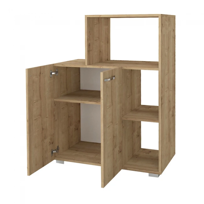 Έπιπλο κουζίνας για φουρνάκι Pars Megapap χρώμα sapphire oak 90x40x123εκ.