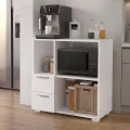Έπιπλο κουζίνας για φουρνάκι Ece Megapap χρώμα λευκό 80x40x83εκ.