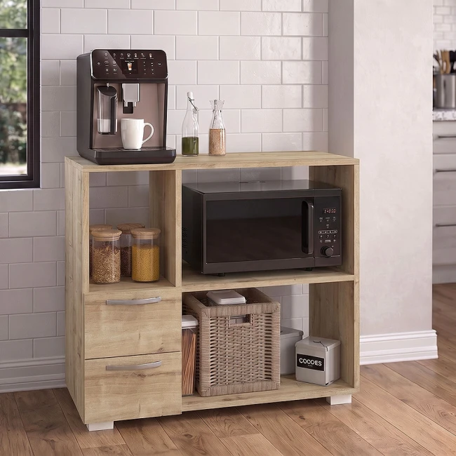 Έπιπλο κουζίνας για φουρνάκι Ece Megapap χρώμα sapphire oak 80x40x83εκ.