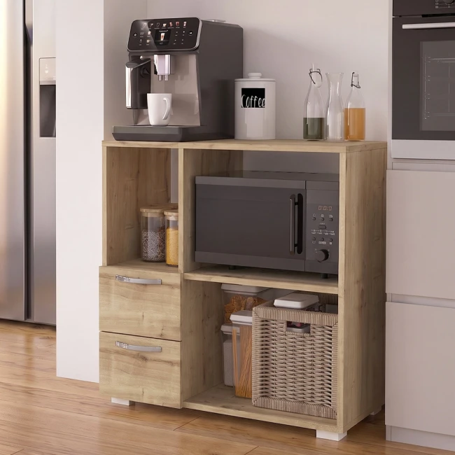 Έπιπλο κουζίνας για φουρνάκι Ece Megapap χρώμα sapphire oak 80x40x83εκ.