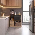 Έπιπλο κουζίνας για φουρνάκι Ece Megapap χρώμα sapphire oak 80x40x83εκ.