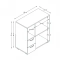 Έπιπλο κουζίνας για φουρνάκι Ece Megapap χρώμα sapphire oak 80x40x83εκ.