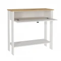 Κονσόλα Priapos Megapap χρώμα λευκό - sepet oak 90x29,6x91,8εκ.