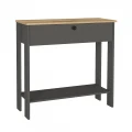 Κονσόλα Priapos Megapap χρώμα ανθρακί - sepet oak 90x29,6x91,8εκ.