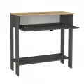 Κονσόλα Priapos Megapap χρώμα ανθρακί - sepet oak 90x29,6x91,8εκ.