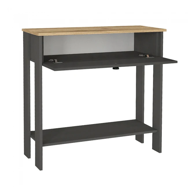 Κονσόλα Priapos Megapap χρώμα ανθρακί - sepet oak 90x29,6x91,8εκ.