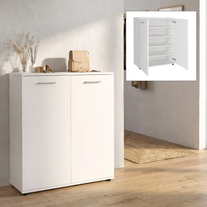Παπουτσοθήκη Penetra Megapap χρώμα λευκό 90x35x102,5εκ.