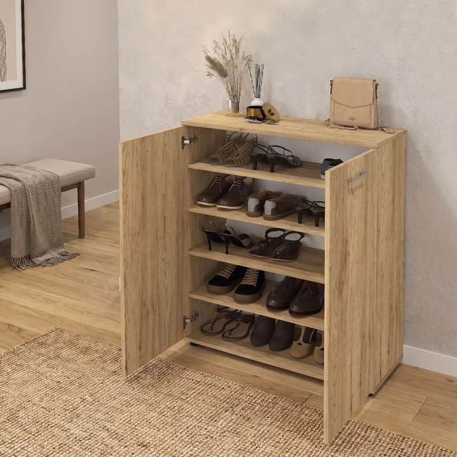 Παπουτσοθήκη Penetra Megapap χρώμα sepet oak 90x35x102,5εκ.