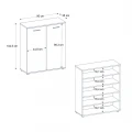 Παπουτσοθήκη Penetra Megapap χρώμα sepet oak 90x35x102,5εκ.