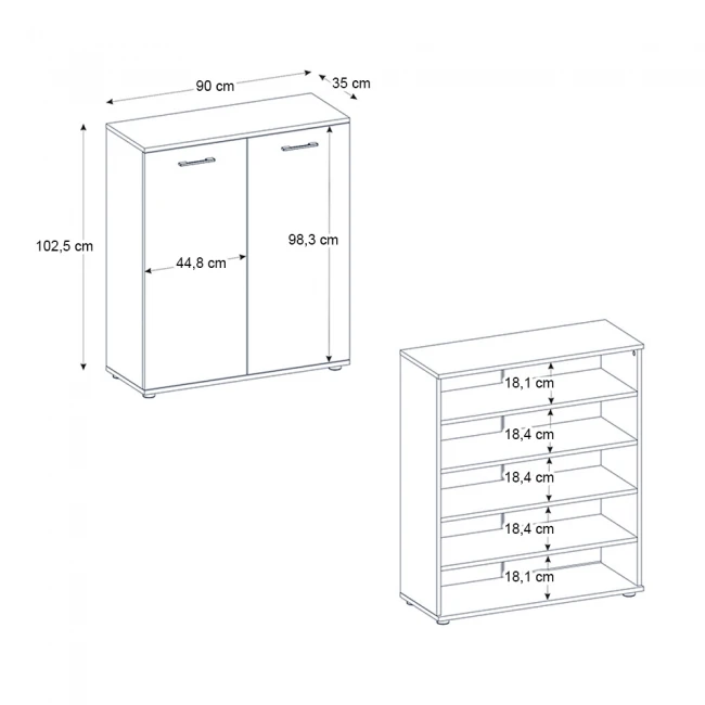 Παπουτσοθήκη Penetra Megapap χρώμα sepet oak 90x35x102,5εκ.