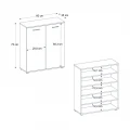 Παπουτσοθήκη Penetra Megapap χρώμα sepet oak 60x35x75εκ.