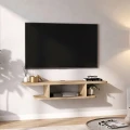 Έπιπλο τηλεόρασης επιτοίχιο Arkea Megapap χρώμα sepet oak 105x29,6x18,6εκ.