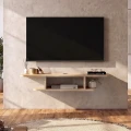 Έπιπλο τηλεόρασης επιτοίχιο Arkea Megapap χρώμα sepet oak 105x29,6x18,6εκ.