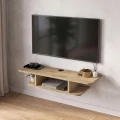 Έπιπλο τηλεόρασης επιτοίχιο Arkea Megapap χρώμα sepet oak 105x29,6x18,6εκ.