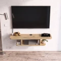 Έπιπλο τηλεόρασης επιτοίχιο Arkea Megapap χρώμα sepet oak 105x29,6x18,6εκ.