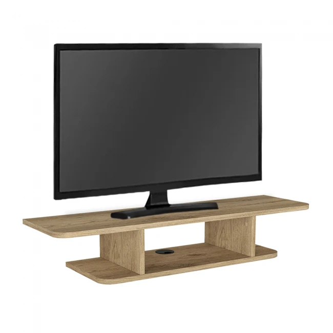 Έπιπλο τηλεόρασης επιτοίχιο Arkea Megapap χρώμα sepet oak 105x29,6x18,6εκ.