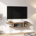 Έπιπλο τηλεόρασης επιτοίχιο Arkea Megapap χρώμα καρυδί 105x29,6x18,6εκ.