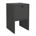Κομοδίνο Pepa Megapap χρώμα ανθρακί 35x34,6x59,6εκ.