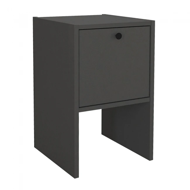 Κομοδίνο Pepa Megapap χρώμα ανθρακί 35x34,6x59,6εκ.
