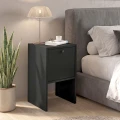 Κομοδίνο Pepa Megapap χρώμα μαύρο 35x34,6x59,6εκ.