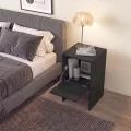 Κομοδίνο Pepa Megapap χρώμα μαύρο 35x34,6x59,6εκ.