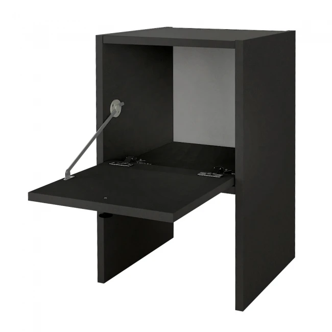 Κομοδίνο Pepa Megapap χρώμα μαύρο 35x34,6x59,6εκ.