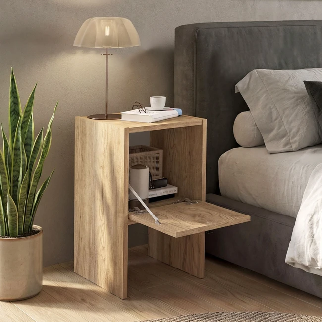 Κομοδίνο Pepa Megapap χρώμα sepet oak 35x34,6x59,6εκ.