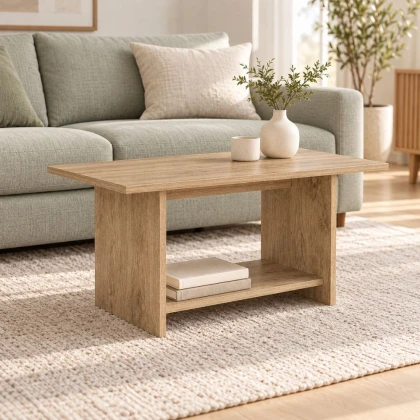 Τραπεζάκι σαλονιού Rema Megapap χρώμα sepet oak 80x40x41,8εκ.