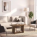 Τραπεζάκι σαλονιού Rema Megapap χρώμα καρυδί 80x40x41,8εκ.