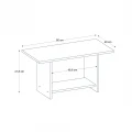 Τραπεζάκι σαλονιού Rema Megapap χρώμα sencron black 80x40x41,8εκ.