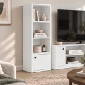 Στήλη - Βιβλιοθήκη Eldorado Megapap χρώμα λευκό 33,2x29,6x100εκ.
