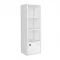 Στήλη - Βιβλιοθήκη Eldorado Megapap χρώμα λευκό 33,2x29,6x100εκ.