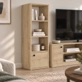 Στήλη - Βιβλιοθήκη Eldorado Megapap χρώμα sapphire oak 33,2x29,6x100εκ.