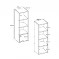 Στήλη - Βιβλιοθήκη Eldorado Megapap χρώμα ανθρακί 33,2x29,6x100εκ.