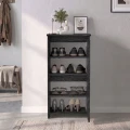 Παπουτσοθήκη Sarpedon Megapap χρώμα sencron black 48x35x91,8εκ.