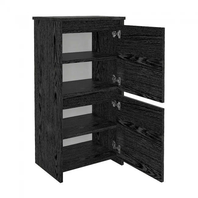 Παπουτσοθήκη Sarpedon Megapap χρώμα sencron black 48x35x91,8εκ.
