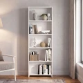 Βιβλιοθήκη Anfisa Megapap χρώμα λευκό 58x22x170εκ.