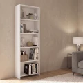 Βιβλιοθήκη Anfisa Megapap χρώμα λευκό 58x22x170εκ.