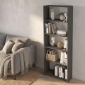 Βιβλιοθήκη Anfisa Megapap χρώμα ανθρακί 58x22x170εκ.