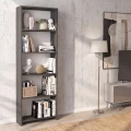 Βιβλιοθήκη Anfisa Megapap χρώμα ανθρακί 58x22x170εκ.